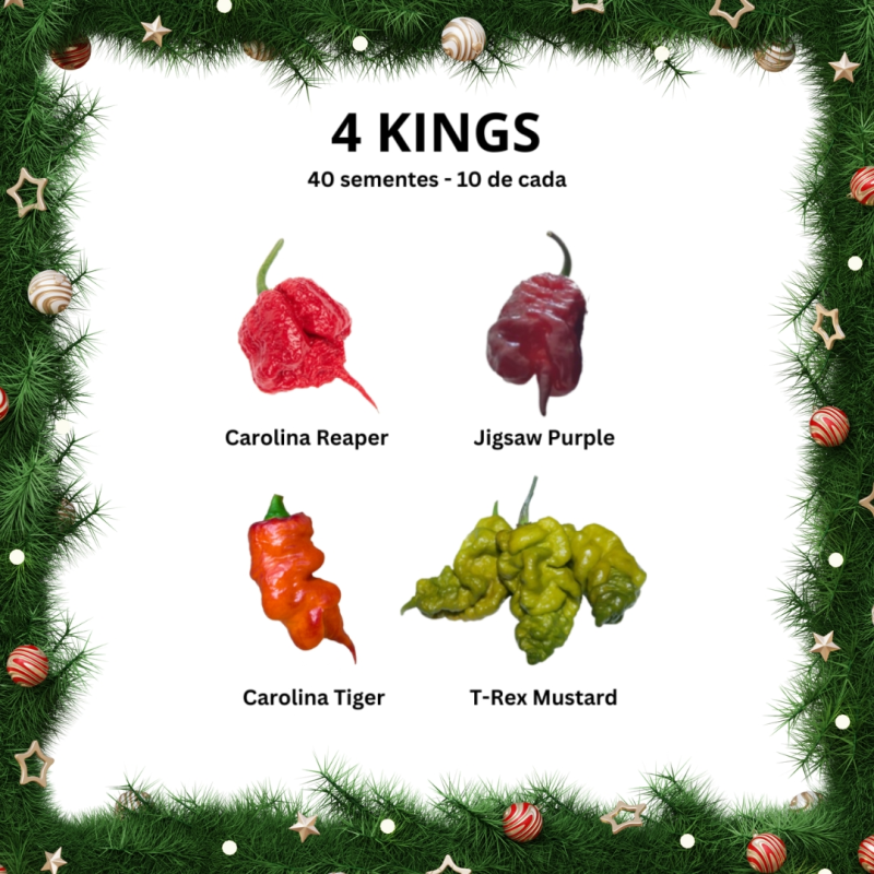 Pack 4 Kings – Pimentas Extremas e Raras para Verdadeiros Reis