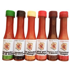 Pack 6 Flavours, 6 Spicy Sauces, 6x100ML - Excellent Gift