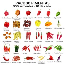 Pack of 30 Chillies 300 seeds Carolina Reaper Moruga Scorpion Bhut Jolokia Pack of 30 Chilli Varieties