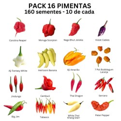 Pack of 16 Chillies 160 seeds Carolina Reaper Moruga Scorpion Bhut Jolokia Pack of 16 Chilli Varieties