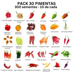 Pack of 30 Chillies 300 seeds Carolina Reaper Moruga Scorpion Bhut Jolokia Pack of 30 Chilli Varieties