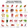 Kit 20 Chilisorten - je 10 Samen - 200 Samen GESAMT Kit 20 Chilisorten - je 10 Samen - 200 Samen GESAMT
