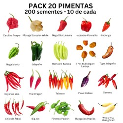 Pack of 20 Chilli Peppers 200 seeds Carolina Reaper Moruga Scorpion Bhut Jolokia Pack of 20 Chilli Peppers