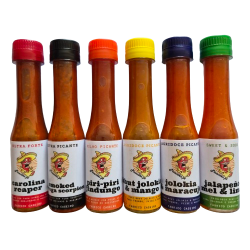 Pack 6 Flavours, 6 Spicy Sauces, 6x100ML - Excellent Gift