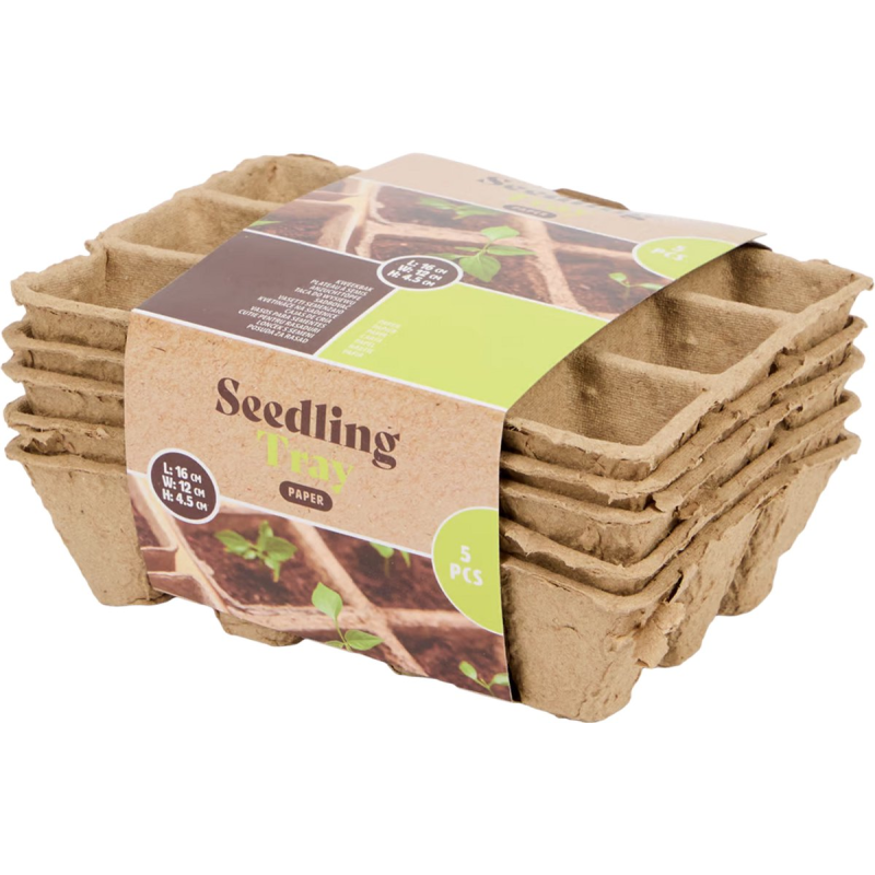 5x Germination Trays, 60 Pots